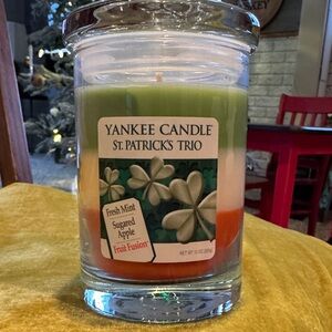 Yankee Candle St. Patrick's Trio with Green, White, and Orange Layers